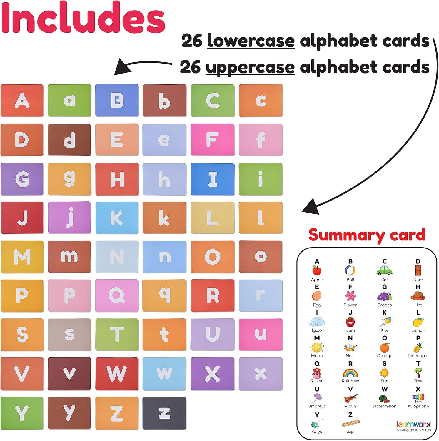 imageAlphabet Flash Cards for Toddlers AwardWinning 52 ABC Flashcards for Baby amp KidsABC Cards Kindergarten Large Upper and Lower Case Large AZ Learning Letter Animal Flashcard for Ages 123amp4