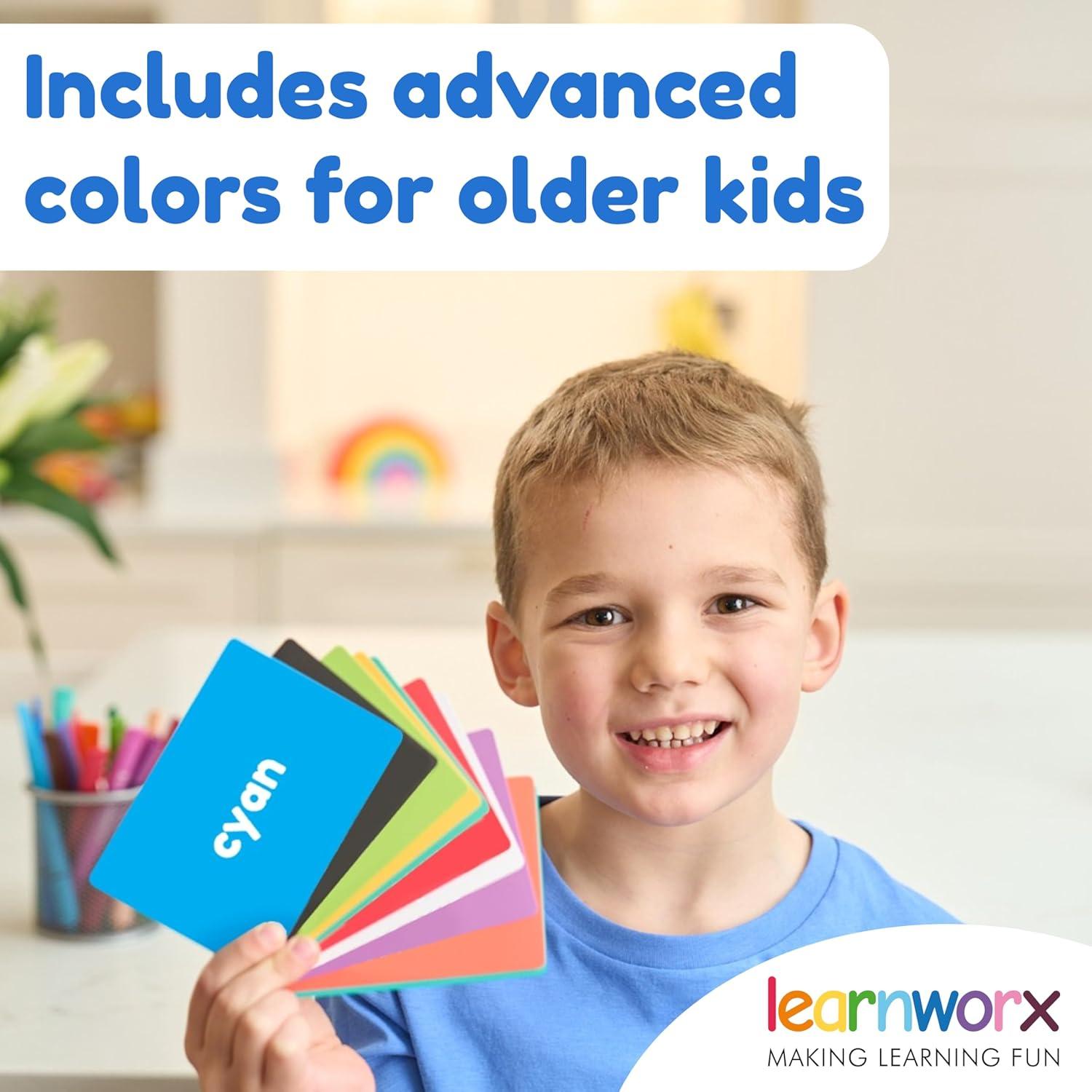 imageColor Flashcards for Toddlers  44 Flash Cards to Help Learn Colors amp Words  Thick Learning Cards  Includes Simple amp Advanced Colors