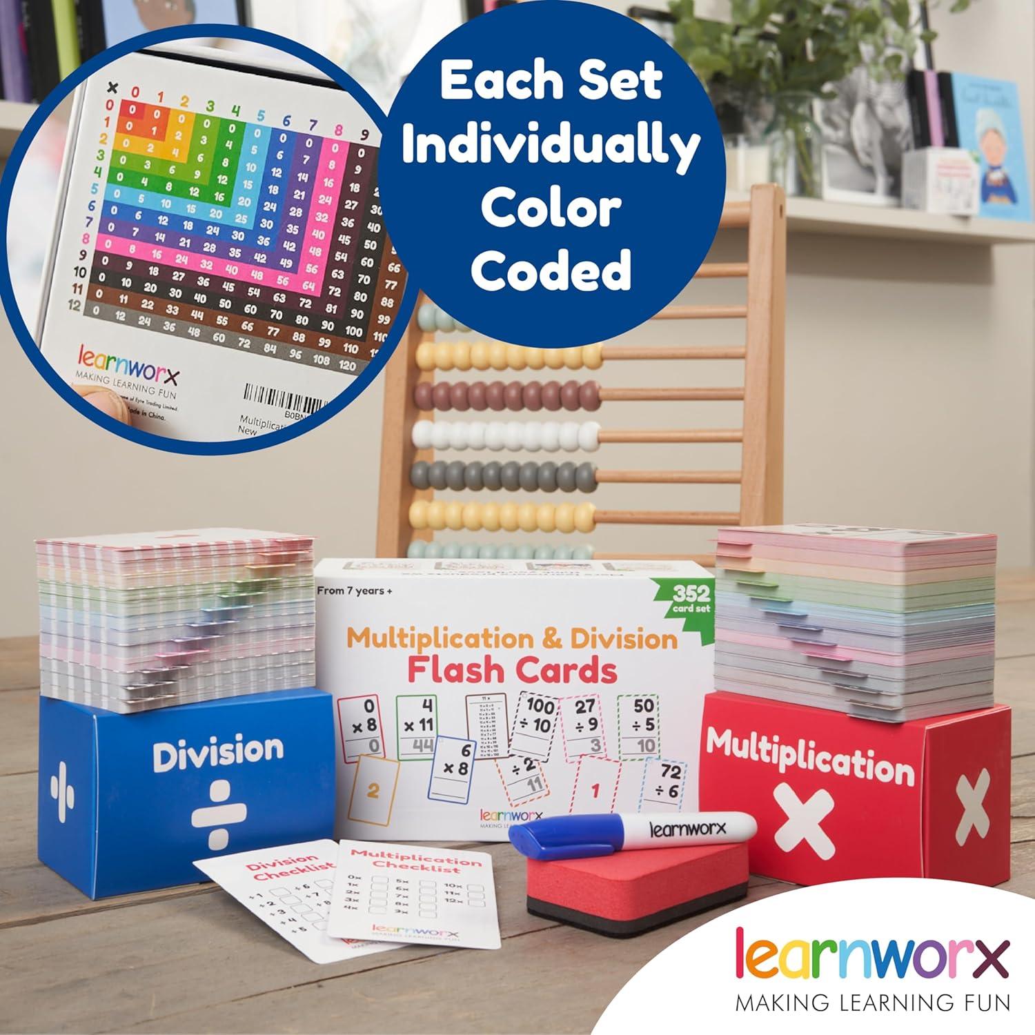 imageMultiplication Flash Cards Math Flash Cards Multiplication Division Math Facts Kids Games 2nd 3rd 4th 5th 6th Grade Times Table Bulk 352 Flashcards Set Ages 711