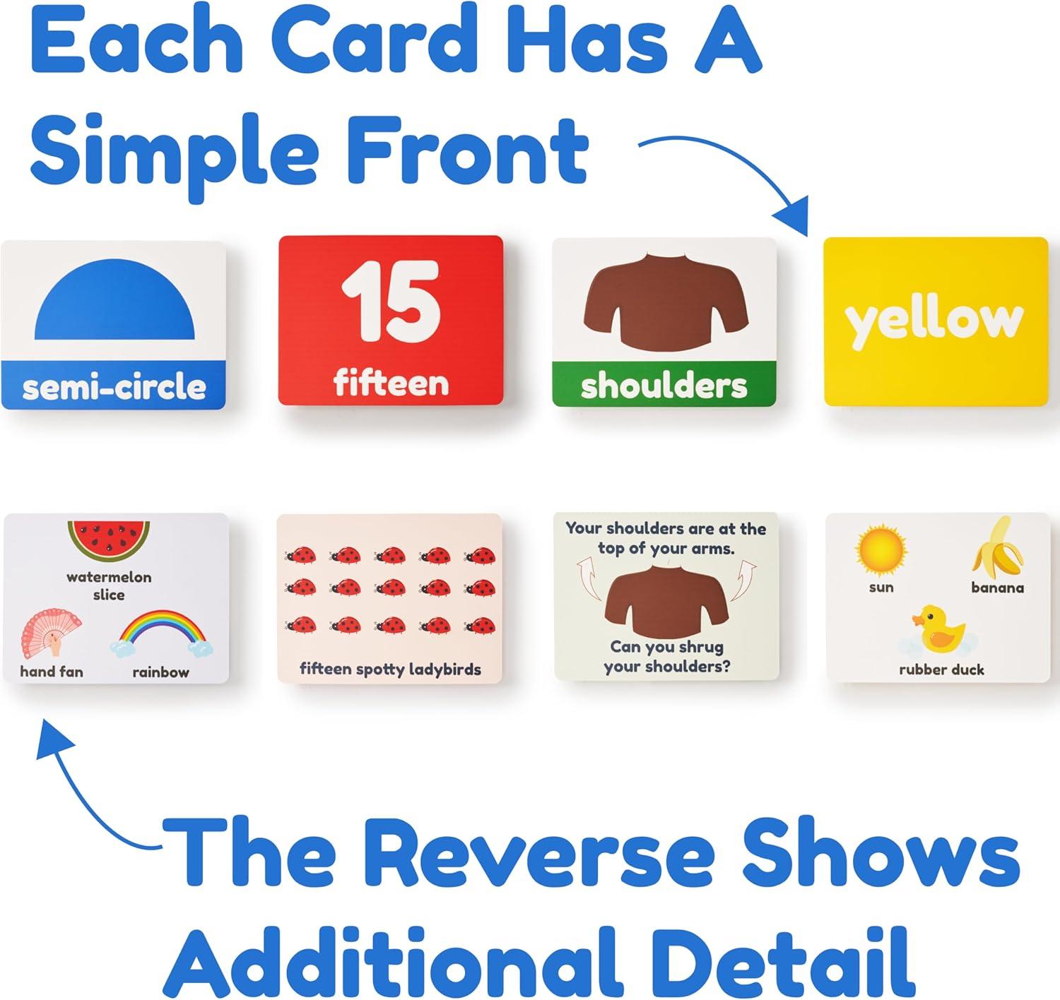 imageToddler Learning Flash Cards Kids Letter Number Alphabet Animal Color Words Flashcards Large Cards Ideal for Preschool Kindergarden Pre K Educational Flashcards 12 Months 5 Years