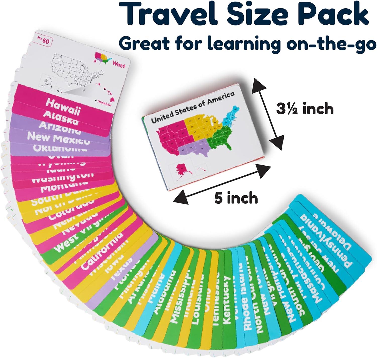 imageUS States Flash Cards for Kids 50 State Geography Cards with Capitals Flags State Birds amp More Educational Flashcards for Learning US History amp Facts Ages 4 5 67 8 9 10