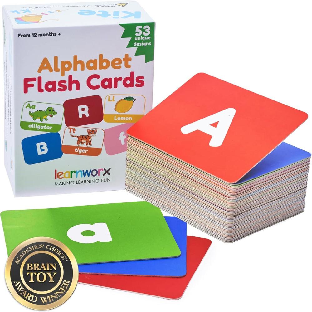 imageAlphabet Flash Cards for Toddlers  AwardWinning  52 ABC Flashcards for Baby amp KidsABC Cards Kindergarten  Large Upper and Lower Case  Large AZ Learning Letter Animal Flashcard for Ages 123amp4