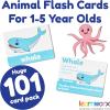 Animal Flash Cards for Toddlers & Kids – Animal ABC Flashcards – Animal Alphabet – 101 Toddler Flashcards – Preschool Flash Card for Kids – Farm, Sea, Jungle, Forest & Birds – Ages 2 3 4 and 5