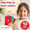 Color Flashcards for Toddlers – 44 Flash Cards to Help Learn Colors & Words – Thick Learning Cards – Includes Simple & Advanced Colors