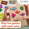 Color Flashcards for Toddlers – 44 Flash Cards to Help Learn Colors & Words – Thick Learning Cards – Includes Simple & Advanced Colors