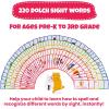Sight Words Flash Cards Kindergarten – 220 Cards – Sight Words for Toddlers 4 Years – Dolch Sight Words Flash Cards –Pre-K Kinder 1st 2nd 3rd Grade – Sight Word Site Reading Kids Vocabulary Learning