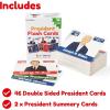 US Presidents for Kids Flash Cards –46 President Cards –Learn Presidents of The USA –Includes US Presidents Party & Vice President Facts -Gift – Ages 5,6,7,8,9,10
