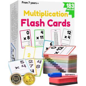 Multiplication Flash Cards 3rd Grade | 183 Math Flash Cards & Times Table Chart, Tablas De Multiplicar para Niños, Times Table Flash Cards & Games, Math Facts Flash Cards | All Facts 0-12