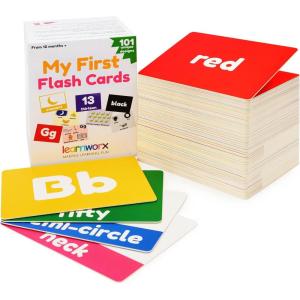 Toddler Learning Flash Cards | Kids Letter Number Alphabet Animal Color Words Flashcards | Large Cards Ideal for Preschool Kindergarden Pre K Educational | Flashcards 12 Months – 5 Years