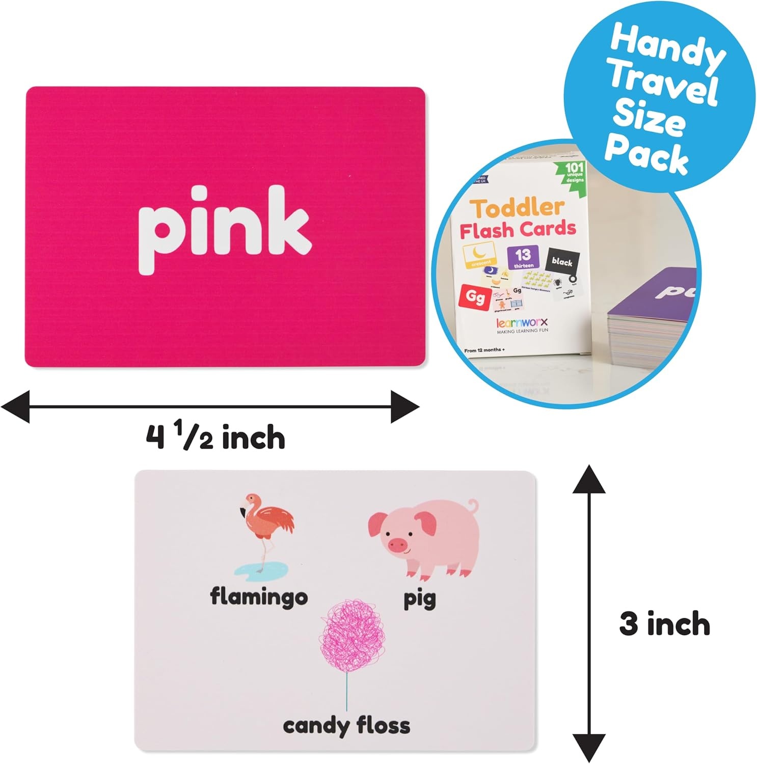 image:image101 ABC Flash Cards for Toddlers Ages 13 Alphabet Numbers 1100 Colors Shapes Animals amp Body Parts Learning Cards for Preschool PreK Homeschool amp Speech DevelopmentTravel Size 4 x 3