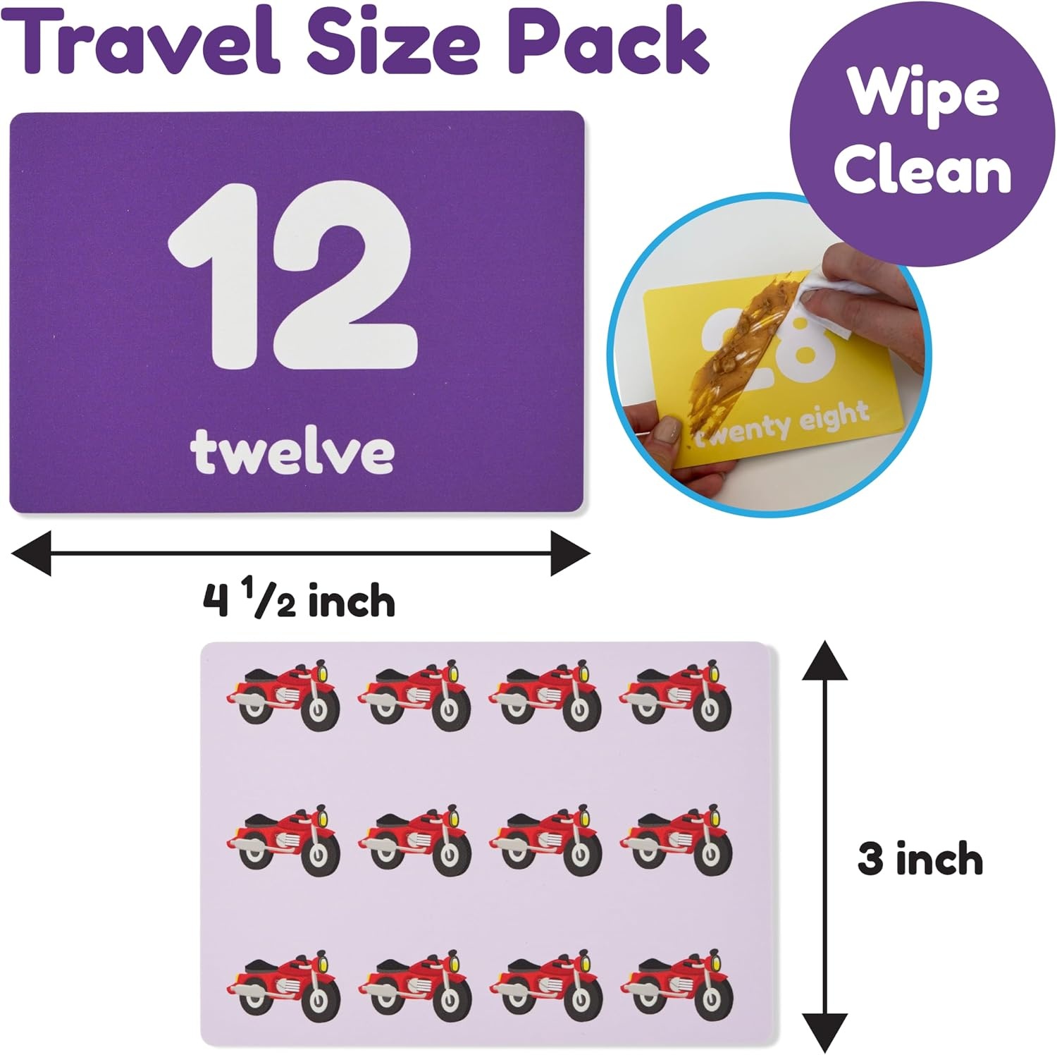 image:image101 Number Flash Cards 0100 for Toddlers amp Kids Ages 1 Counting Cards Number Recognition amp Early Math Learning Activities for Preschool PreK Kindergarten amp HomeschoolTravel Size 4 x 3